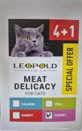 Корм вологий Леопольд М'ясний делікатес з індичкою для котів Корм вологий Леопольд М'ясний делікатес з індичкою для котів