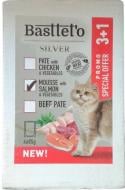 Корм влажный Basttet`o Silver для кошек с лососем и овощами 4 шт. Корм влажный Basttet`o Silver для кошек с лососем и овощами 4 шт.