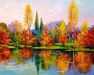 Набір зі стразами на підрамнику Осіння краса худож. Дарчук О. 30x40 см GoToArt Набір зі стразами на підрамнику Осіння краса худож. Дарчук О. 30x40 см GoToArt