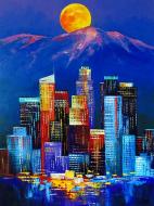 Набор со стразами на подрамнике ночной Лос-Анджелес худож. Дарчук О. 30x40 см GoToArt