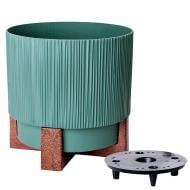 Вазон пластик Осло cо вставкой и декор. подставкой d24 см круглый зеленый 3,8 л Алеана Вазон пластик Осло cо вставкой и декор. подставкой d24 см круглый зеленый 3,8 л Алеана