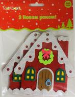 Декорация новогодняя Аплі Краплі из фетра 2 домика