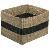 Корзина TEA Vester плетеная прямоугольная L, 35х30х22 см серый/черный