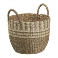 Корзина TEA Vitа плетеная руглая с ручками S, 28х24 см кремовый