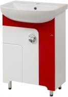 Тумба напольная Сансервіс Eliza 55 с умывальником Arteco 55 красная