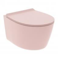 Унітаз підвісний DiMARCO DAMA di VENEZIA salmon matt Rimless, 51*40*36см, з сидінням SLIM Soft