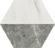 Плитка Ceramica Ribesalbes Marmi Hex Decor Bianco Grigio 15x17,3 см