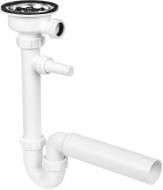 Сифон для кухонной мойки McAlpine 1/2 "x50мм, нерж выпуск хром, с одним отводом, HC7 + FSW50P-25