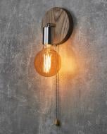 ВИТРИНА! Бра Iterna Malme Темный ясень 1xE27 дерево темное LW024