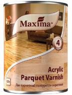 Лак паркетный полиуретан-акриловый Acrylic parquet varnish Maxima глянец бесцветный 0,75 л