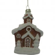 Подвеска WEI DE ARTS Домик WD340287 11 см белый с коричневым