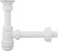 Сифон для умывальника McAlpine низкий 1.1 / 4 "x32мм нерж выпуск с резиновой пробкой, HC1L