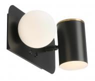 Світильник настінний Sensio Vinca 40 Вт E27/G9 чорний із білим HN5342B-BK
