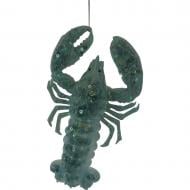 Подвеска WEI DE ARTS стеклянная рак 15 см голубой