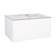 Тумба підвісна Aqua Rodos KIOTO (білий мат) зі стільницею керамограніт Loreal Blue 80 см