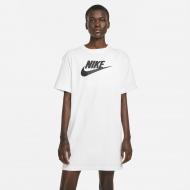 Платье Nike W NSW ESSNTL DRESS FUTURA PRNT DM3278-100 р.S белый