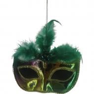 Подвеска WEI DE ARTS стеклянная маска 10 см зеленый