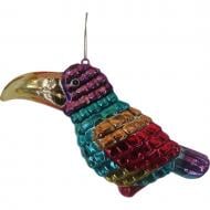 Подвеска WEI DE ARTS стеклянный тукан 11 см мульти