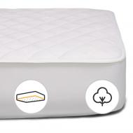Наматрасник MirSon №963 Natural Line Стандарт Cotton обычный с резинкой по периметру 26х150x200 см