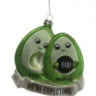 Подвеска WEI DE ARTS стеклянная авокадо baby 11 см зеленый
