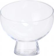 УЦЕНКА! Ваза стеклянная Wrzesniak Glassworks Сфера скошена на ножке 20 см прозрачная 15-848A (УЦ №3474)