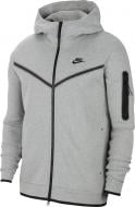 Джемпер Nike M NSW TCH FLC HOODIE FZ WR CU4489-063 р. M серый меланж