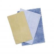 Набор ковриков Dariana Tropical Sea 60х90 голубой + Мелоди 55x80 лавандовый + Ананас 45х75 желтый