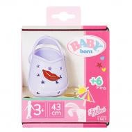 Взуття для ляльки Zapf Baby Born Сандалі зі значками (бузкові) 831809-2