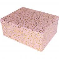 Коробка подарочная Соніліка прямоугольная розовая Золотые звезды 31 смх23 смх13.5 см 1210880307