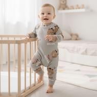 Ромпер-реглан унисекс Blanka Браун р.74-80 серый 110851