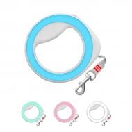 Поводок-рулетка Waudog XS-M до 40 кг 29 м светоотражающая лента голубой