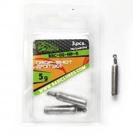 Тягарець Basic Lures Дроп-Шот 5 г 3 шт. не фарбований Тягарець Basic Lures Дроп-Шот 5 г 3 шт. не фарбований