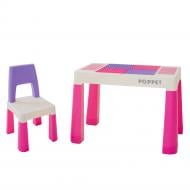 Комплект стол и стул Poppet 5 в 1 PP-002P розово-белый