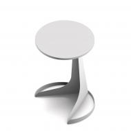 Стол журнальный Nowy Styl Tapa table top bi white base ral 9016 655 мм белый/белый