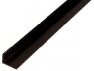 Профиль Угловой из ПВХ, черный 2000х10х20х1.5 мм