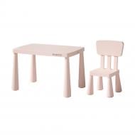 Комплект Poppet стол и два стула Маммут Тотал Бейби Пинк PP-012TBP-2 розовый