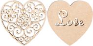 Набор заготовок Влюбленные сердца 1-2 шт., 10х10 см Rosa Talent