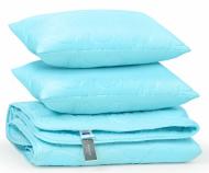 Набор хлопковый всесезонный №1709 Eco Light (подушки 50x70 средние) одеяло 155x215 см MirSon синий Набор хлопковый всесезонный №1709 Eco Light (подушки 50x70 средние) одеяло 155x215 см MirSon синий