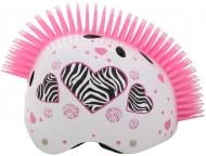 Шлем защитный STREETJAM Зебра белый с сердцем глянцевый (55-58 см)