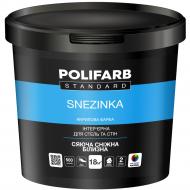 Краска акриловая Polifarb Снежинка мат белый 14 кг