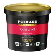 Краска акриловая Polifarb Акрилтикс мат белый 7 кг Краска акриловая Polifarb Акрилтикс мат белый 7 кг