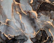 Фотообои De-Cors Флюид/Мрамор Черный с золотом 70272 265x200 см 5,3 кв.м