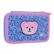 Пенал школьный двойной HP-01 Cute Bear YES синий