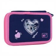 Пенал школьный двойной HP-01 Bright Hearts YES синий