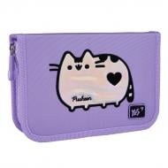 Пенал школьный одинарный с двумя клапанами HP-04 Pusheen Shiny YES фиолетовый