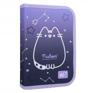 Пенал школьный одинарный с двумя клапанами HP-04 Pusheen Stellar YES черный