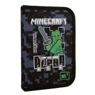 Пенал школьный одинарный без клапана HP-02 Minecraft Alpha YES черный