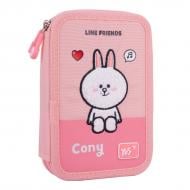 Пенал школьный двойной HP-01 Line Friends Pretty Choco and Cony YES оранжевый