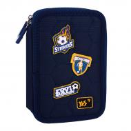 Пенал школьный двойной HP-01 Football Gamer YES синий