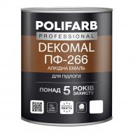 Емаль Polifarb алкідна DekoMal ПФ-266 жовто-коричневий глянець 0,9 кг